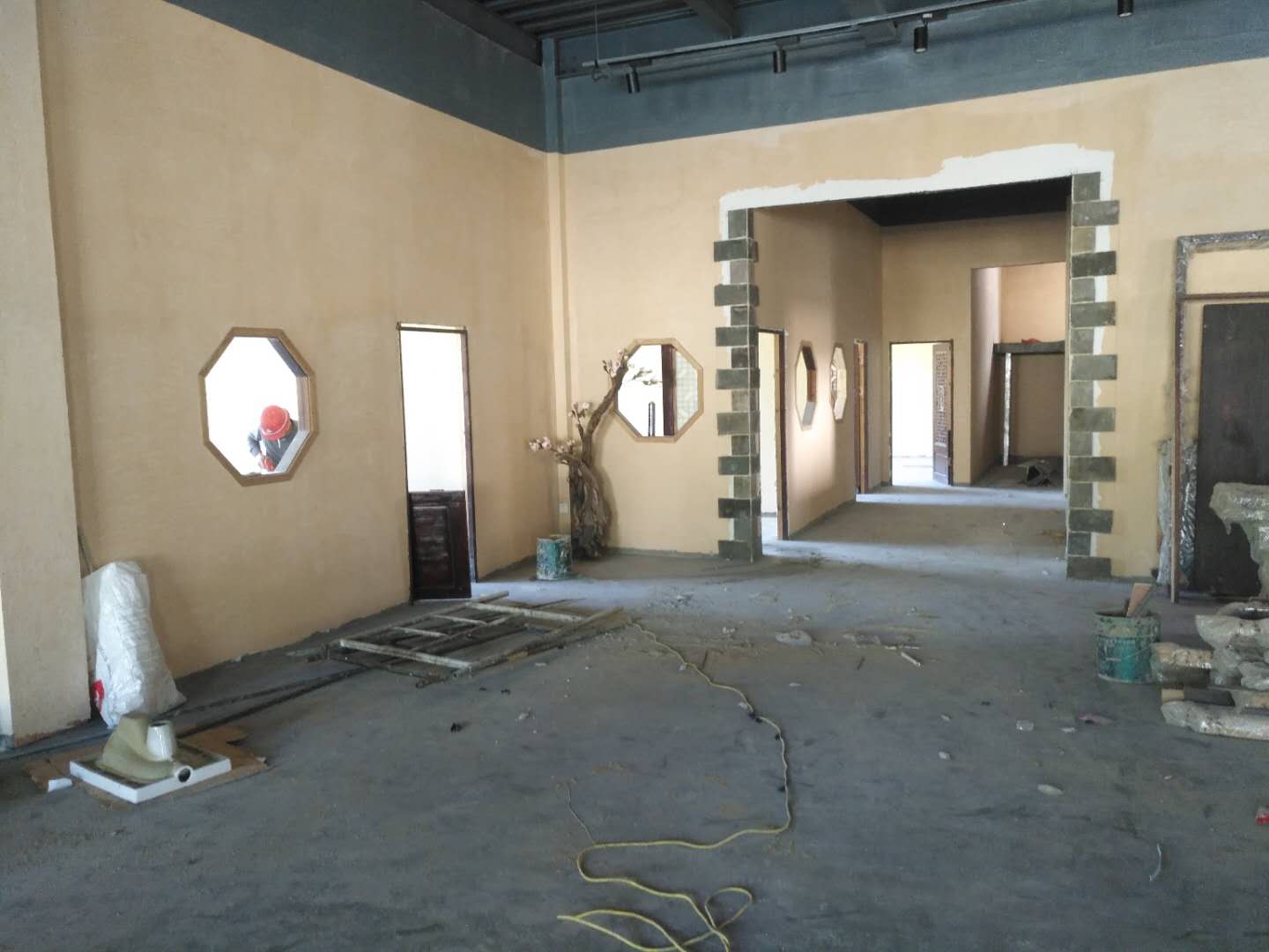 信阳明峰墙板施工现场